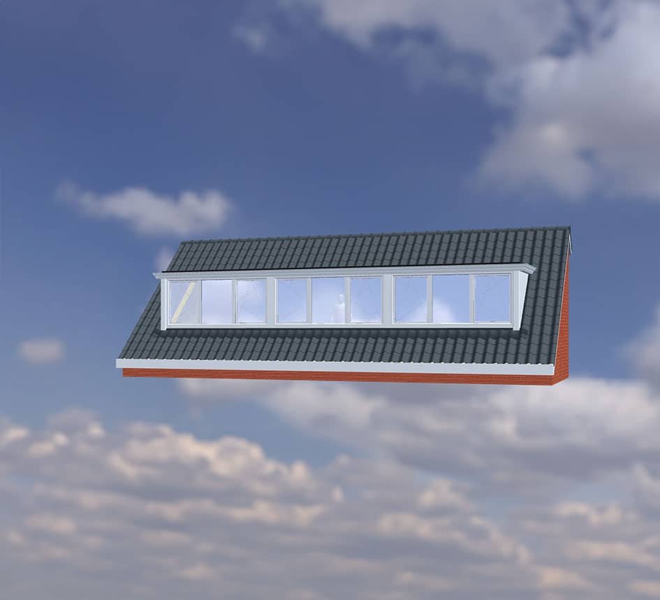 Kunststof dakkapel – 13 meter