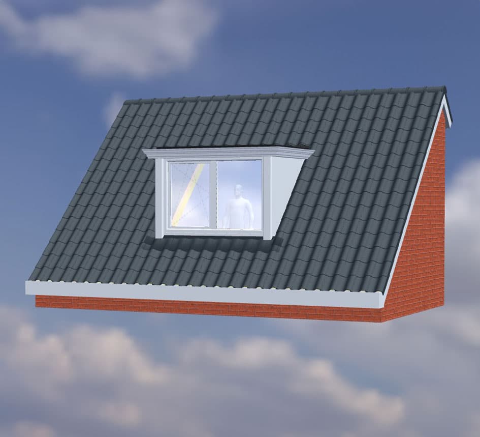 Kunststof dakkapel – 2 meter