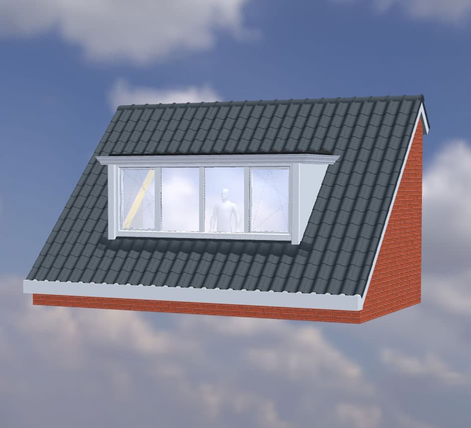 Kunststof dakkapel – 4 meter