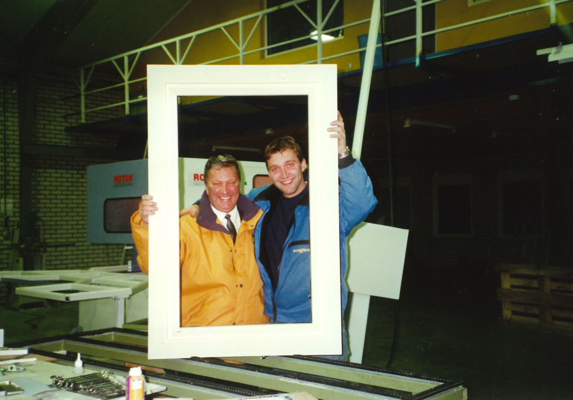 productie 1 kozijn Productie eerste Knipping kozijn